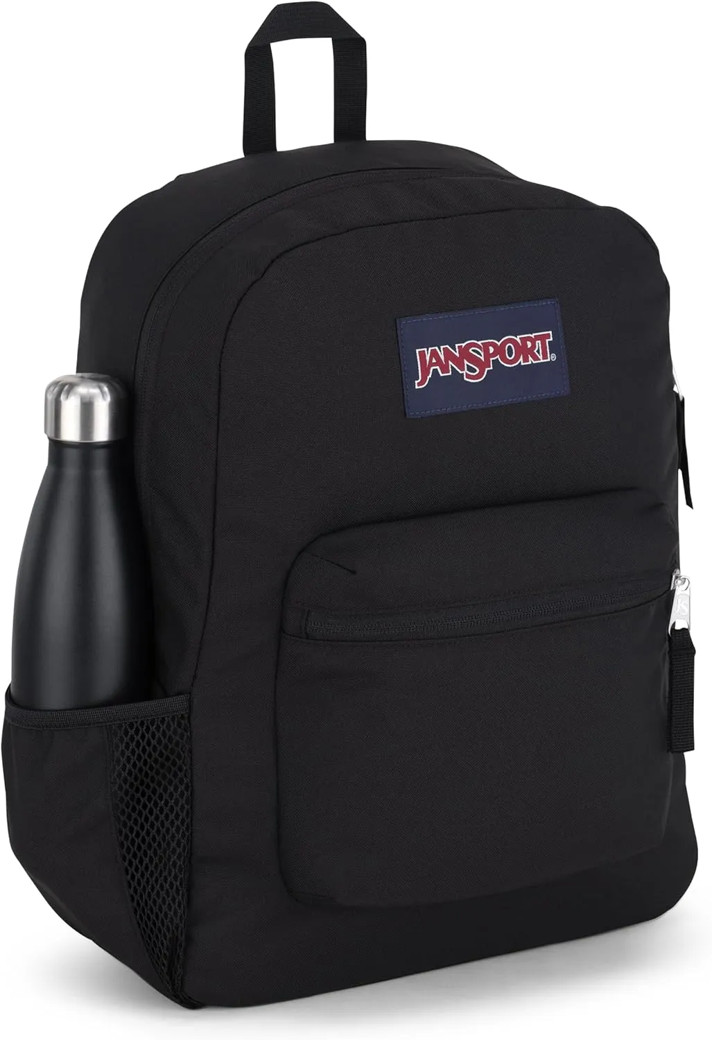 JanSport Cross Town Backpack 17" x 12.5" x 6" - Simple Bag for Everyone with 1 Main Compartment, Front Utility Pocket - Premium Class Accessories - Black