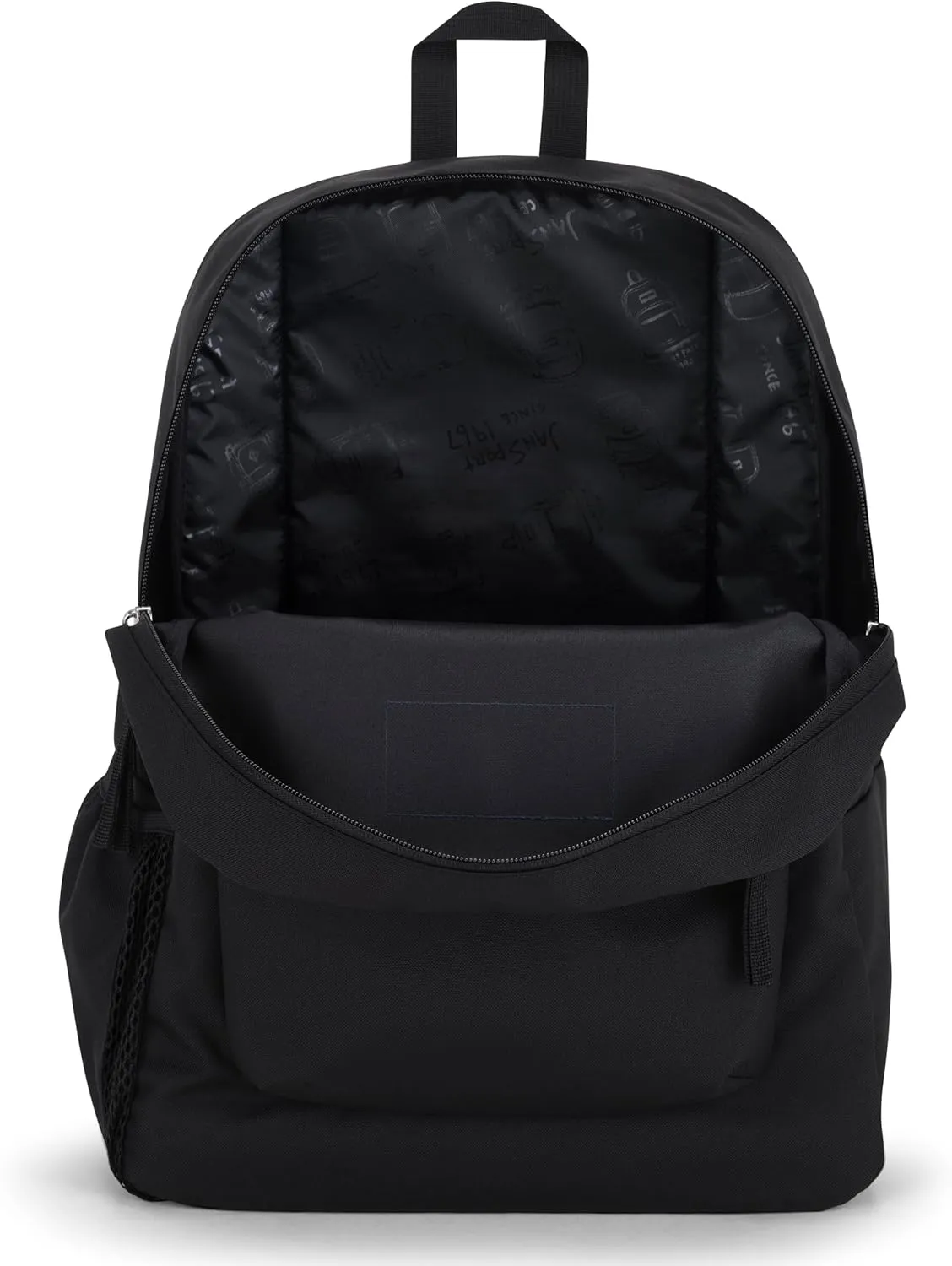 JanSport Cross Town Backpack 17" x 12.5" x 6" - Simple Bag for Everyone with 1 Main Compartment, Front Utility Pocket - Premium Class Accessories - Black