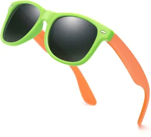 JASPIN Kids Polarized Sunglasses TPEE Rubber Flexible Frame for Boys Girls Age 3-9, 100% UV Protection. Toddler Sunglasses