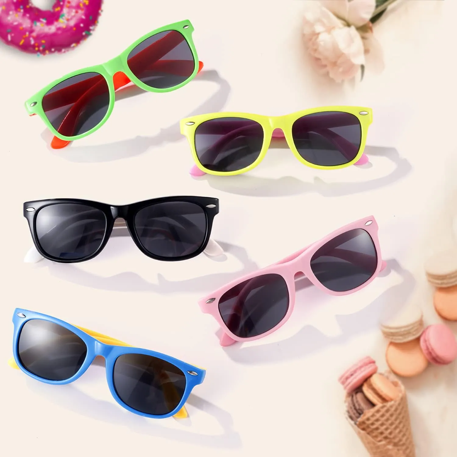 JASPIN Kids Polarized Sunglasses TPEE Rubber Flexible Frame for Boys Girls Age 3-9, 100% UV Protection. Toddler Sunglasses