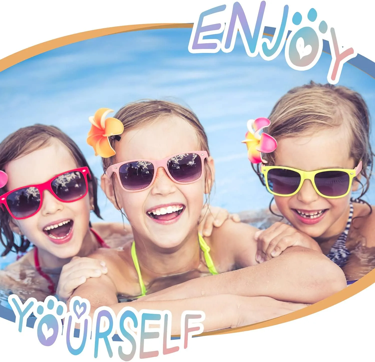 JASPIN Kids Polarized Sunglasses TPEE Rubber Flexible Frame for Boys Girls Age 3-9, 100% UV Protection. Toddler Sunglasses