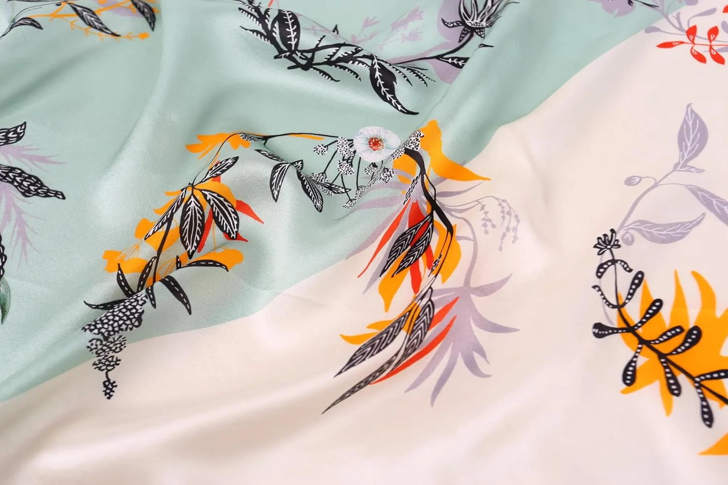 Jeelow 100 Real Mulberry Silk Scarfs 35x35 Or 25x25 Inch Square Shawl Wrap For Women Hair Wrapping