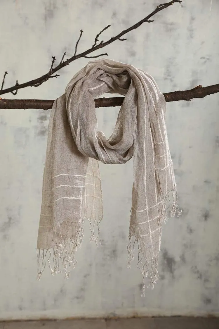 Jeelow Lightweight Summer Scarf Light Shawl Wrap Linen Feel Scarves For Men And Women