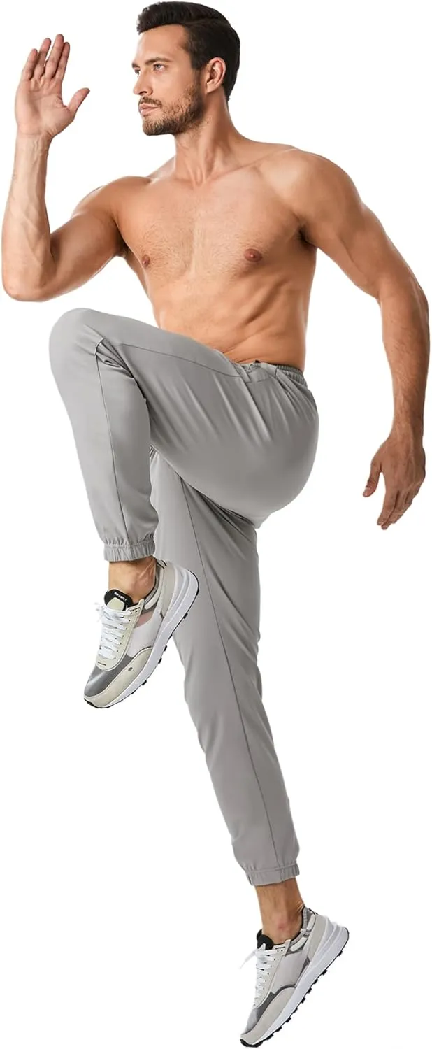 JMIERR Men's Sweatpants with Zipper Pockets Athletic Training Track Joggers Drawstring Stretch Elastic Waist Pants