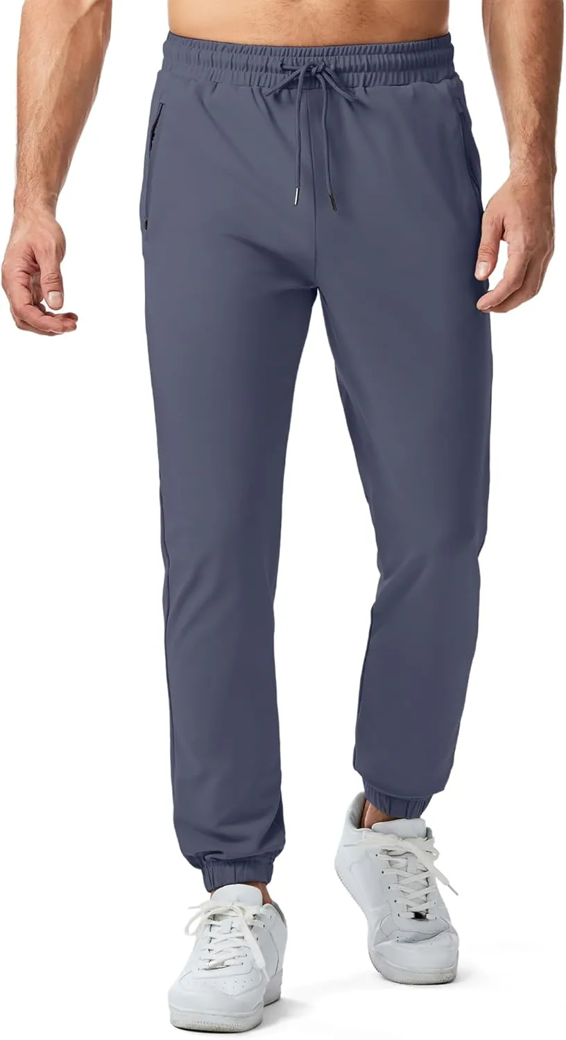 JMIERR Men's Sweatpants with Zipper Pockets Athletic Training Track Joggers Drawstring Stretch Elastic Waist Pants