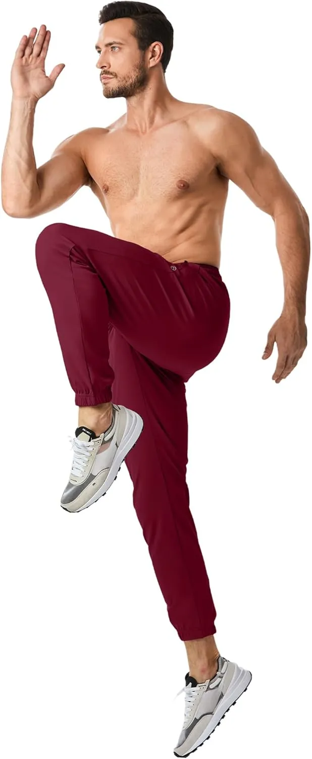 JMIERR Men's Sweatpants with Zipper Pockets Athletic Training Track Joggers Drawstring Stretch Elastic Waist Pants