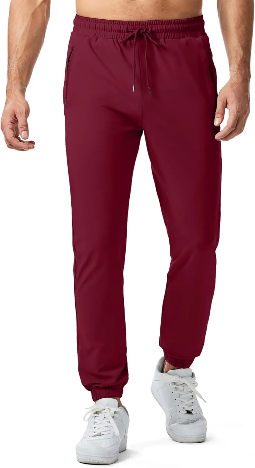 JMIERR Men's Sweatpants with Zipper Pockets Athletic Training Track Joggers Drawstring Stretch Elastic Waist Pants