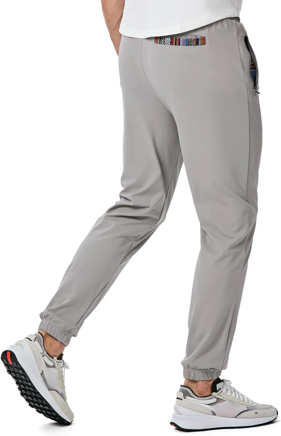 JMIERR Men's Sweatpants with Zipper Pockets Athletic Training Track Joggers Drawstring Stretch Elastic Waist Pants