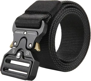 KingMoore Men's Tactical Belt Heavy Duty Webbing Belt Adjustable Military Style Nylon Belts