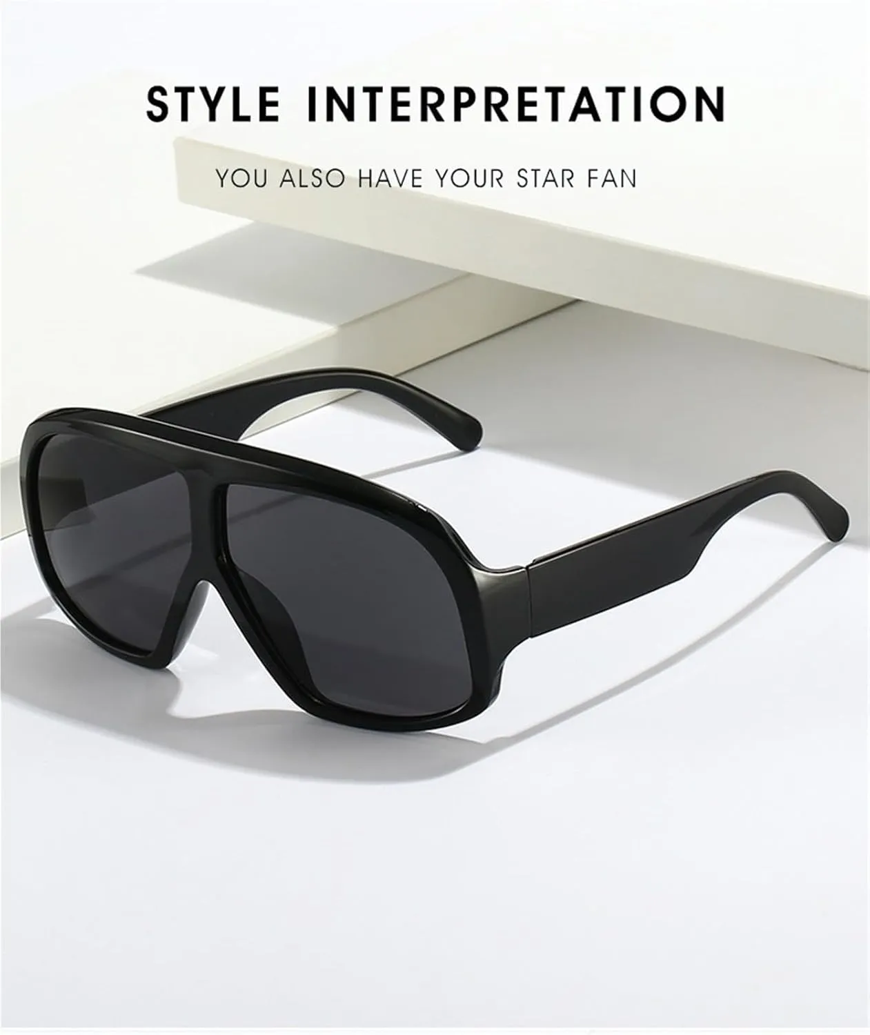 Large Frame Men Outdoor Sunglasses Shopping Commuter Driver Women Decorative Sun Glasses