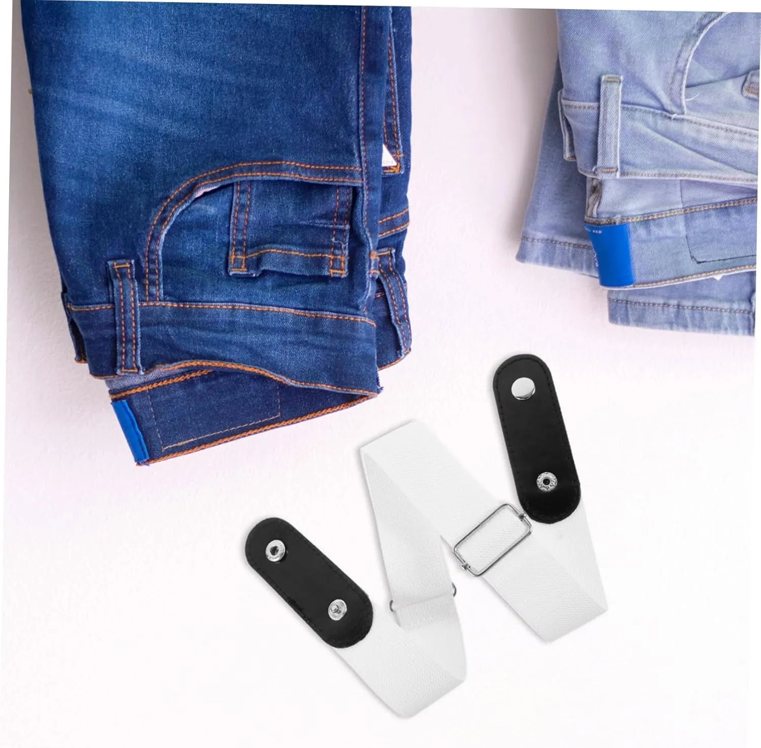 Lazy Belt Buckle Elastic Belt Buckle- Invisible Elastic Waist Belts Side Belt for Women Belts