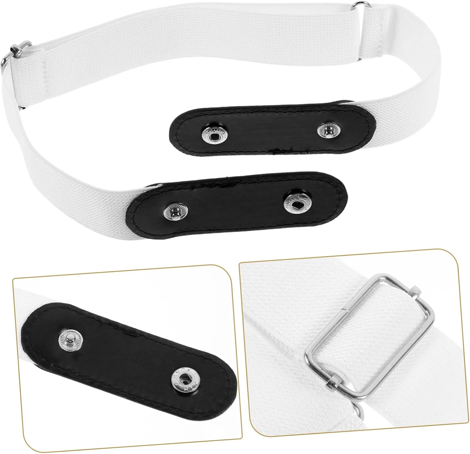 Lazy Belt Buckle Elastic Belt Buckle- Invisible Elastic Waist Belts Side Belt for Women Belts