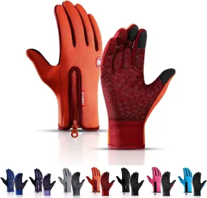 LELEBEAR Thermal Heating Gloves, Winter Touch Screen Warm Windproof Gloves for Cycling, Running, Driving