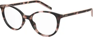 Levi's Women's LV 1031 Cat Eye Prescription Eyewear Frames, Pink Havana/Demo Lens, 51 mm, 17mm