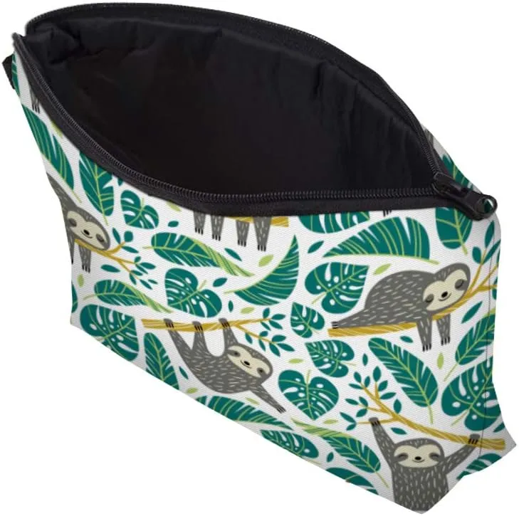 LOOMILOO Cosmetic Bag for Women, Adorable Roomy Makeup Bags Travel Water Resistant Toiletry Bag Accessories Organizer Sloth (Sloth 51476)
