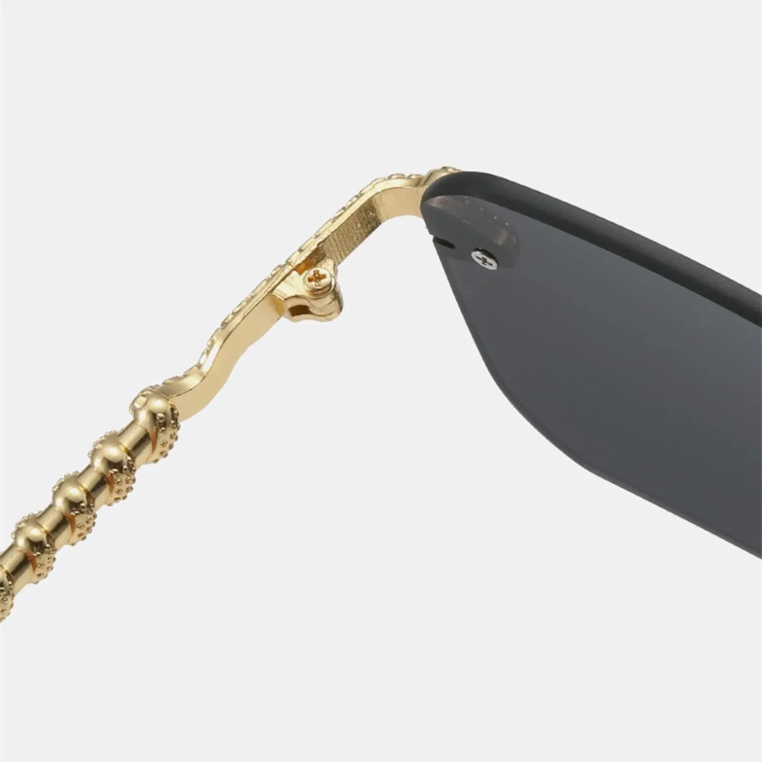 Luxury Design Sunglasses for Women Popular Rimless Sunshade Mirror Trend Gradient Color Outdoors