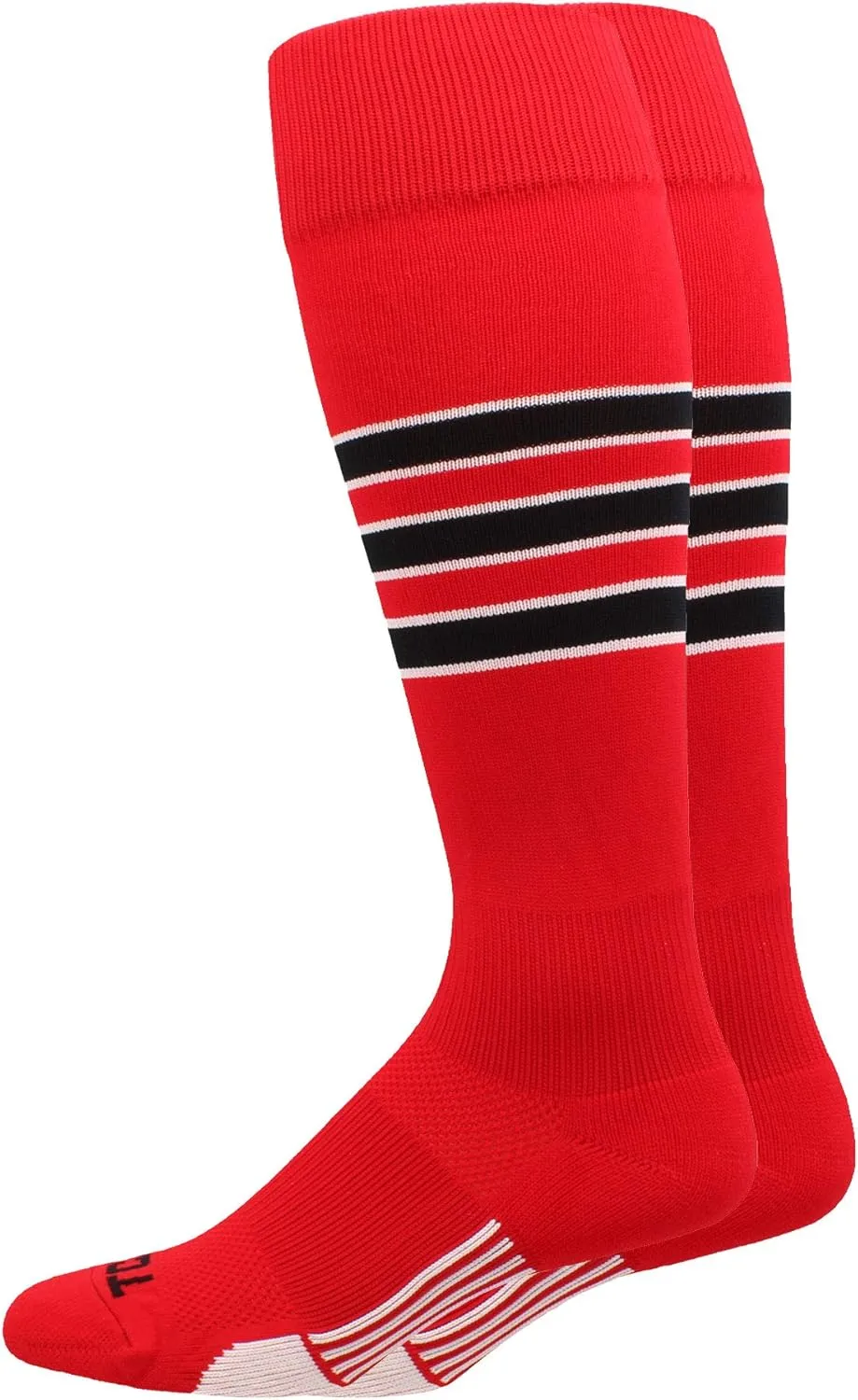 MadSportsStuff Dugout Striped Baseball Socks Softball Youth and Adult for Boys Girls Men Women Over the Calf Length