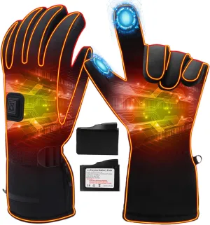 Magnolia Heated Gloves for Men Women,Rechargeable Heated Gloves Washable Heated Work Gloves with Touchscreen,Electric Gloves for Outdoor Work Fishing Skiing Cycling Hunting Snowboarding Motorcycle