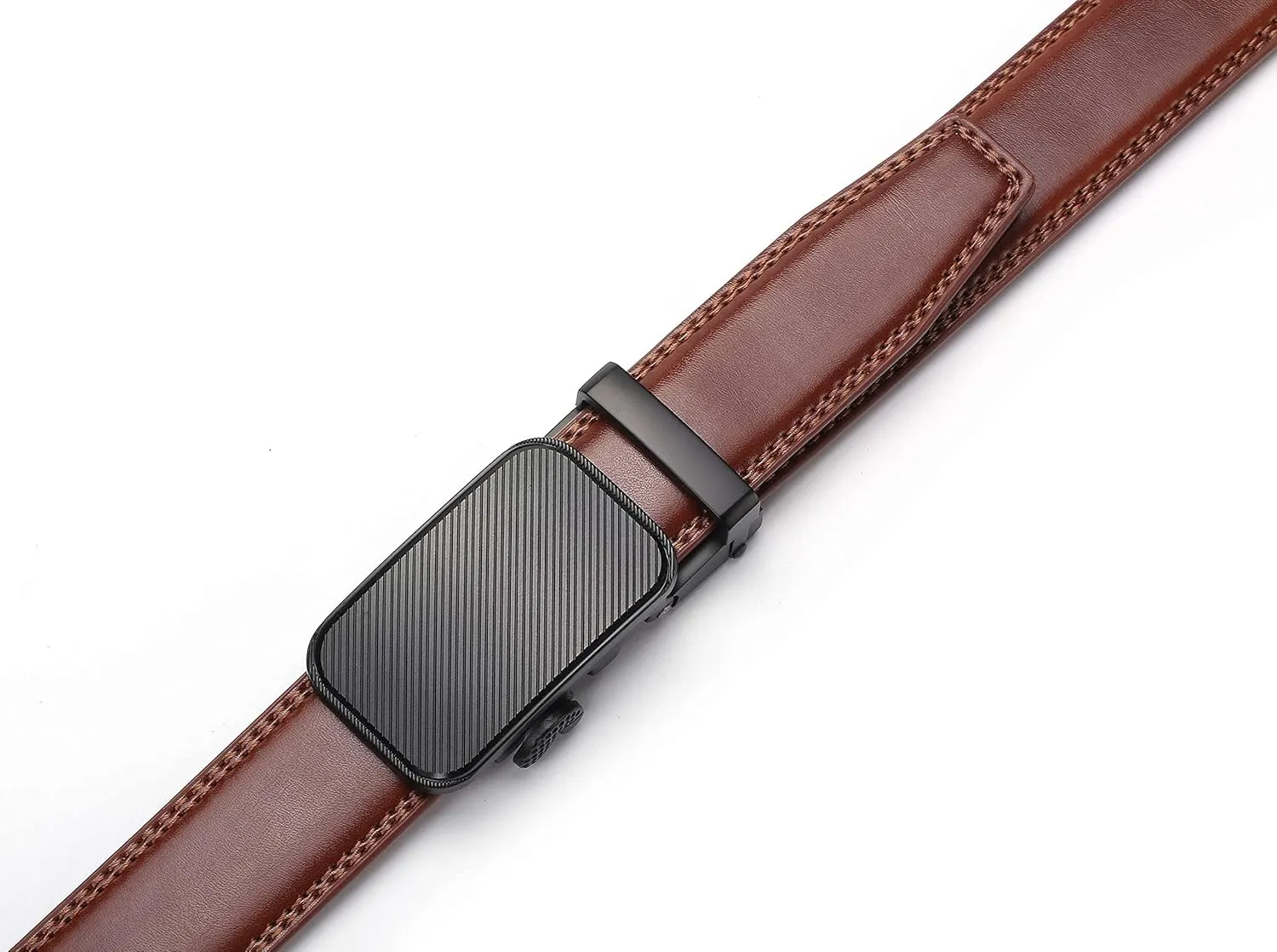 Marino Mens Genuine Leather Ratchet Dress Belt With Automatic Buckle, Enclosed in an Elegant Gift Box