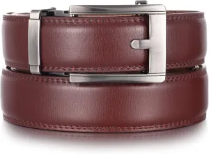 Marino Mens Genuine Leather Ratchet Dress Belt With Automatic Buckle, Enclosed in an Elegant Gift Box