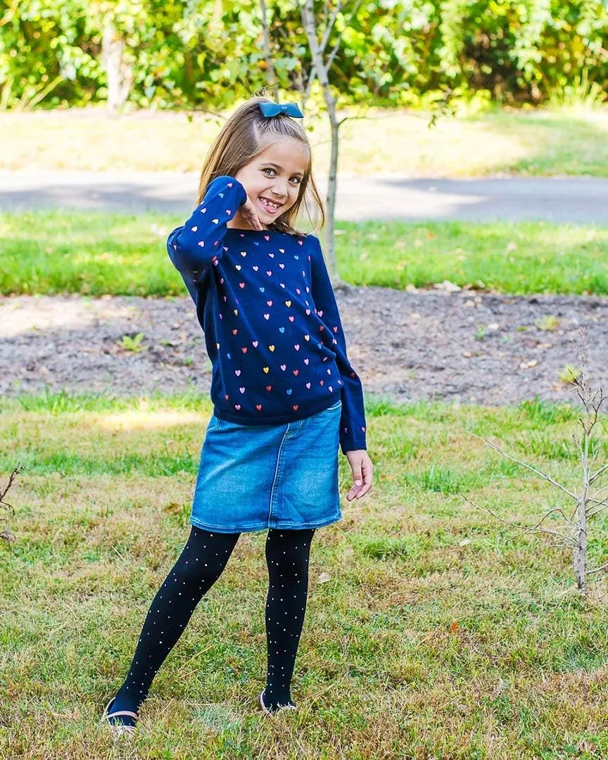 MeMoi Girls' Studded Beauty Sparkly Tights