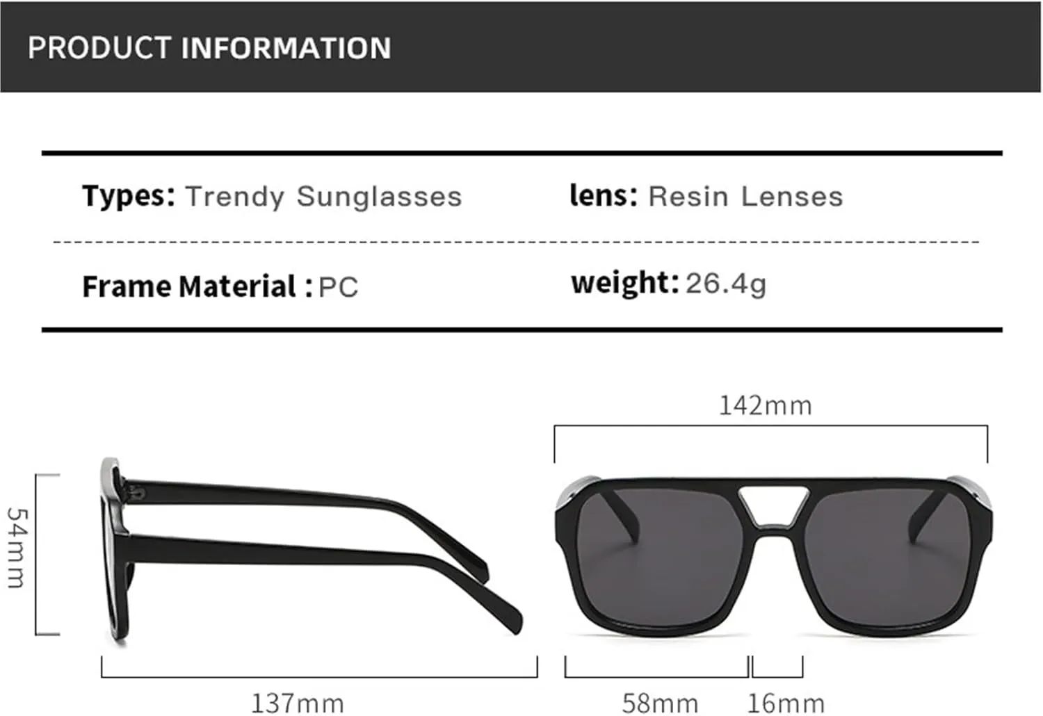 Men Large Frame Driving Outdoor Sunglasses Shopping Women Vacation Commuter Sun Glasses
