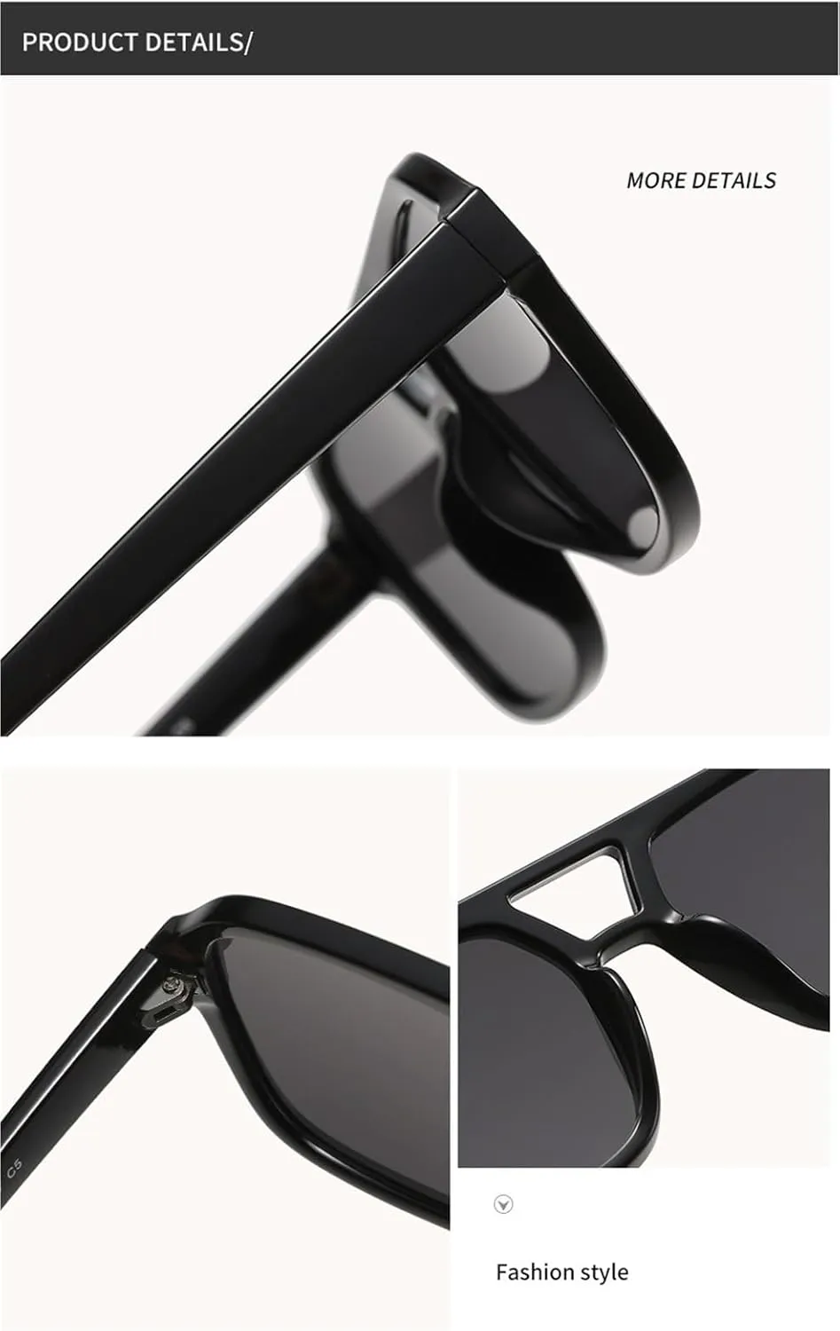 Men Large Frame Driving Outdoor Sunglasses Shopping Women Vacation Commuter Sun Glasses