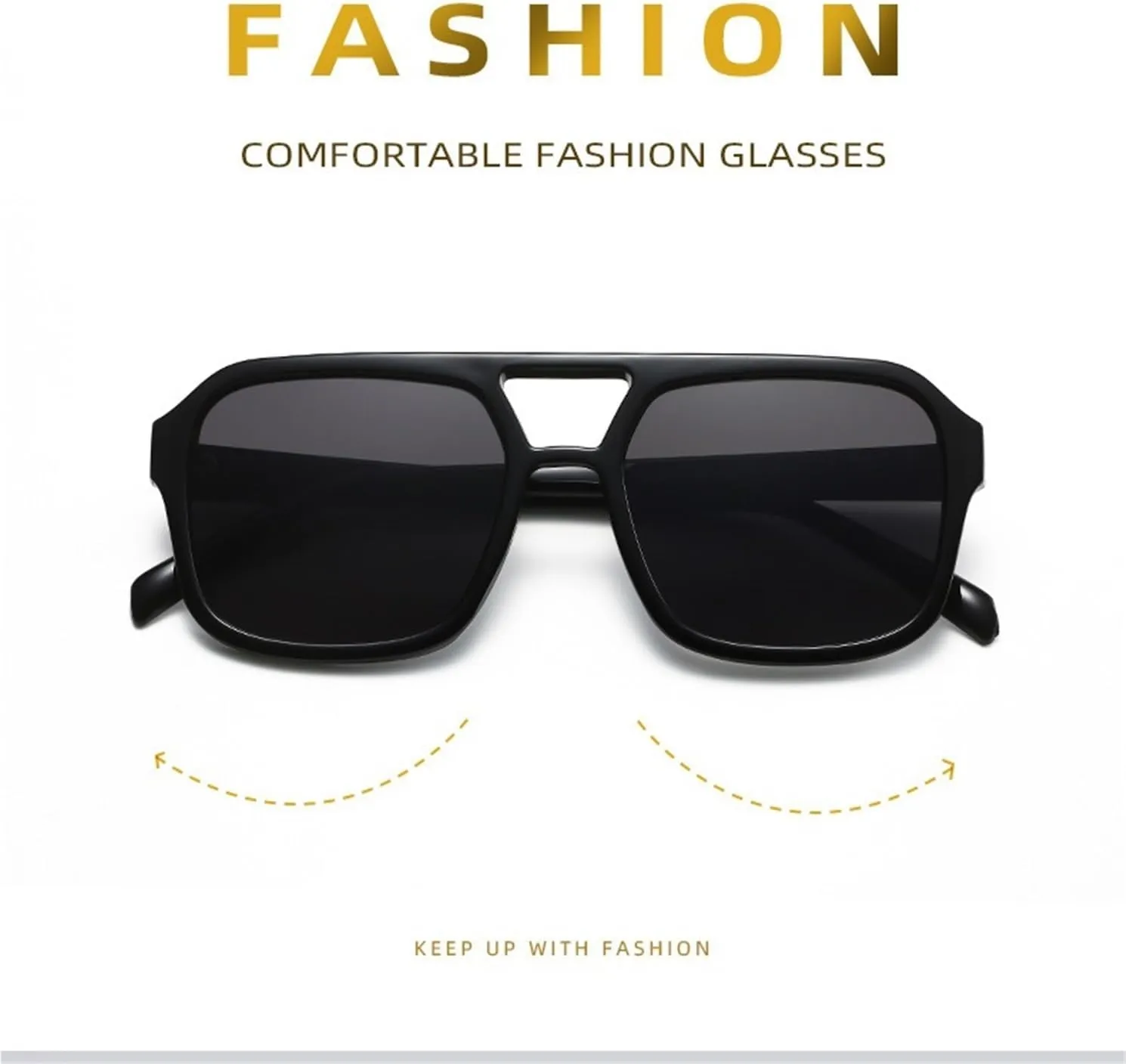 Men Large Frame Driving Outdoor Sunglasses Shopping Women Vacation Commuter Sun Glasses