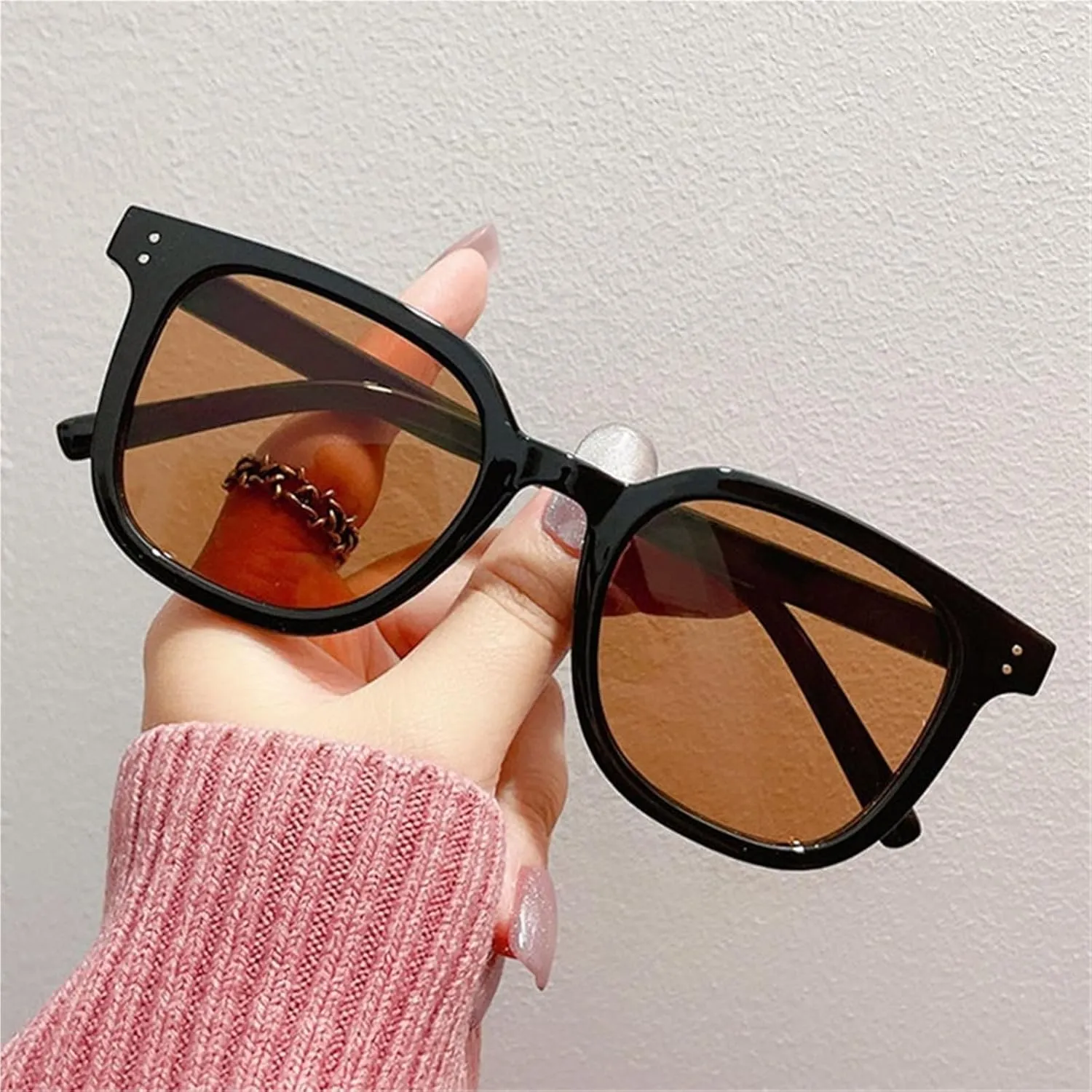Men's Square Large Frame Sunglasses Outdoor Driving Women's Vacation Sun Glasses