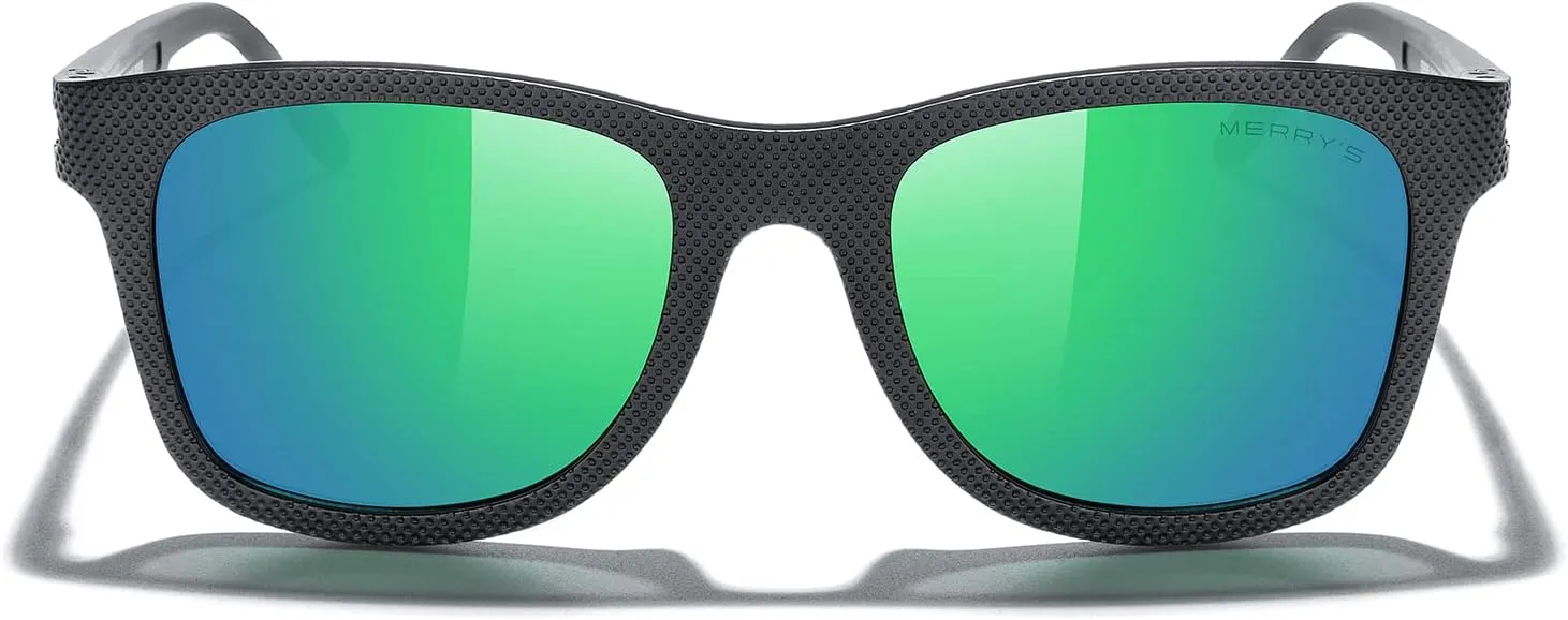 MERRY'S Unisex Polarized Sunglasses for lovers Lightweight TR90 Frame Square Sun Glasses for Men/Women