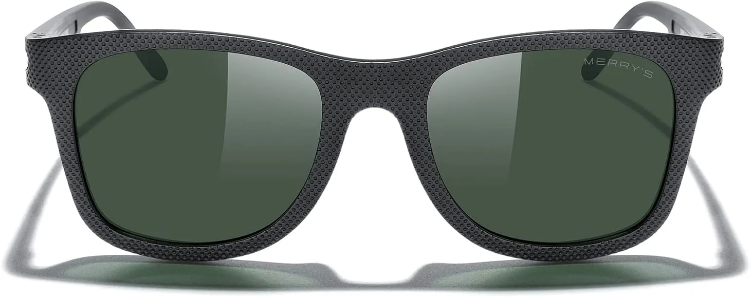 MERRY'S Unisex Polarized Sunglasses for lovers Lightweight TR90 Frame Square Sun Glasses for Men/Women