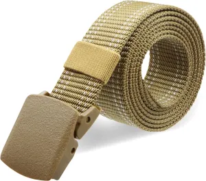 Military Tactical Nylon Mens Belt - Adjustable Web Belts with Non-Metal Buckle for Outdoor Sports, Training, 59 Inches Length