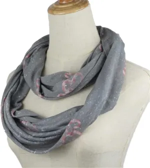 MUSUMI Women Infinity Scarf Ring Scarves Fashion Flower Loop Scarves Snood Shawl Neckerchief (Color : Color 1, Size : 180 * 50cm) (Color 1 180 * 50cm)