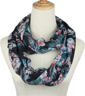 MUSUMI Women Infinity Scarf Ring Scarves Fashion Flower Loop Scarves Snood Shawl Neckerchief (Color : Color 6, Size : 180 * 50cm) (Color 6 180 * 50cm)