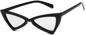 New 2025 Cat eye frame sunglasses women ladies retro vintage silver triangle sun glasses female driving eyewear