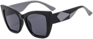 New 2025 Cat Eye Sunglasses Men Women Sun Glasses Travel Shades Vintage Retro UV400,BLACK,One size