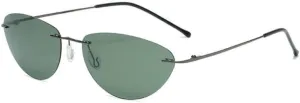New 2025 Polarized Sunglasses Rivets Men Cinema Driving Titanium Frameless Polygon Sun Glasses for Men,9,One size