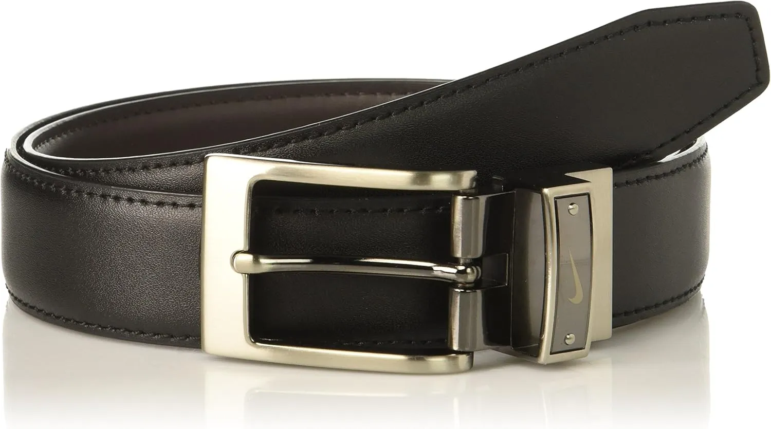 Nike Men's Swoosh Laser Loop Reversible Belt