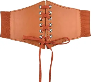 Novelty Wide High Waist Elastic Corset Belts for Women Western Stretch Belt Blouse Jeans Dress Waistband