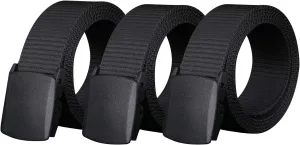 Nylon Military Tactical Belt 3 Pack, Military Hiking Rigger, Men's belt made of nylon mesh belt,Breathable comfortable