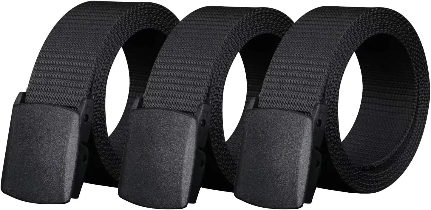 Nylon Military Tactical Belt 3 Pack, Military Hiking Rigger, Men's belt made of nylon mesh belt,Breathable comfortable