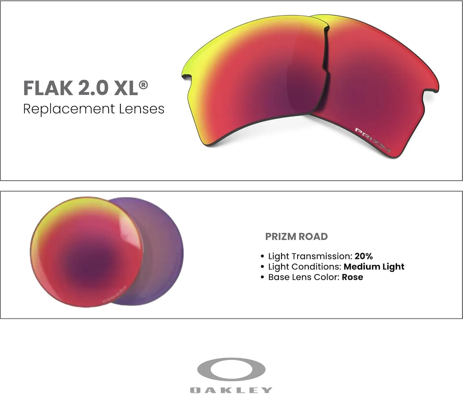Oakley Authentic Flak 2.0 XL OO9188 REPLACEMENT Lenses  BUNDLE Bag  BUNDLE with Designer iWear Kit