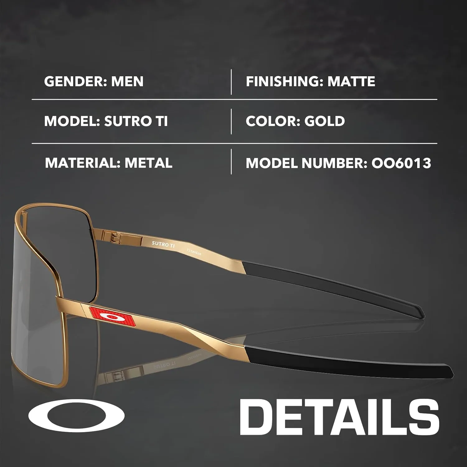OAKLEY SUTRO TI OO6013 Sunglasses MATTE GUNMETAL Frame with PRIZM BLACK Lenses With Official Eyewear Kit Bundle
