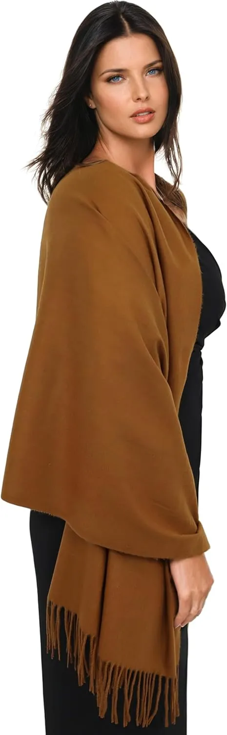 Ocomfly 100% Pashmina Scarf for Women - Premium Womens Scarves - Gift Boxed - Shawls or Wraps - Ultra Soft and Warm