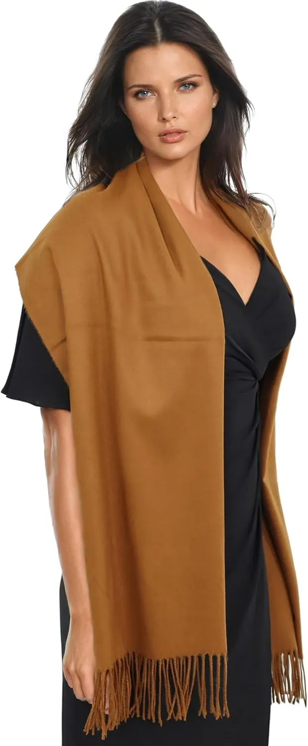 Ocomfly 100% Pashmina Scarf for Women - Premium Womens Scarves - Gift Boxed - Shawls or Wraps - Ultra Soft and Warm