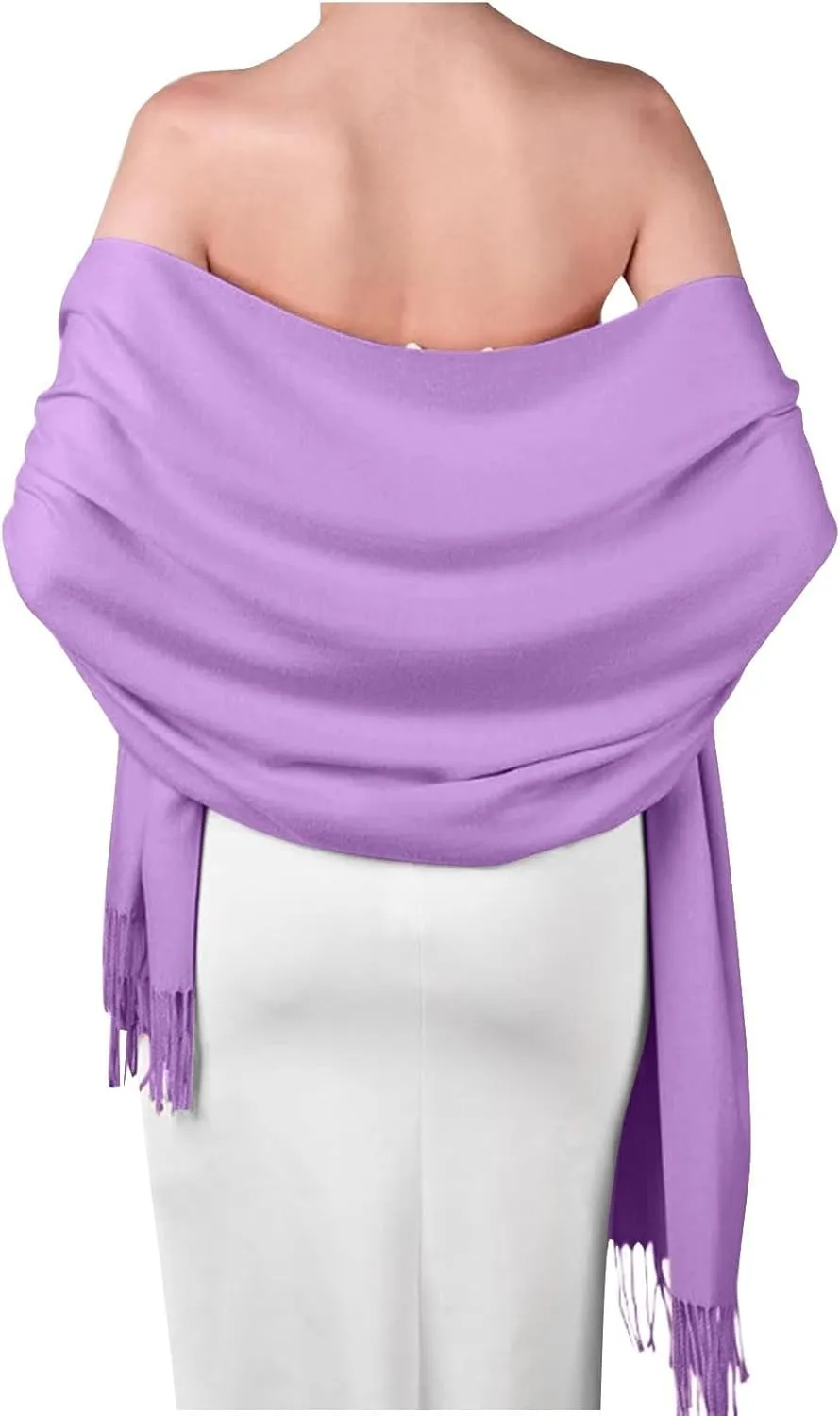 Oplxuo Shawls and Wraps for for Evening Dresses Winter Warm Scarf Cape Cover Up Tassel Hem Shawl Wraps for Women