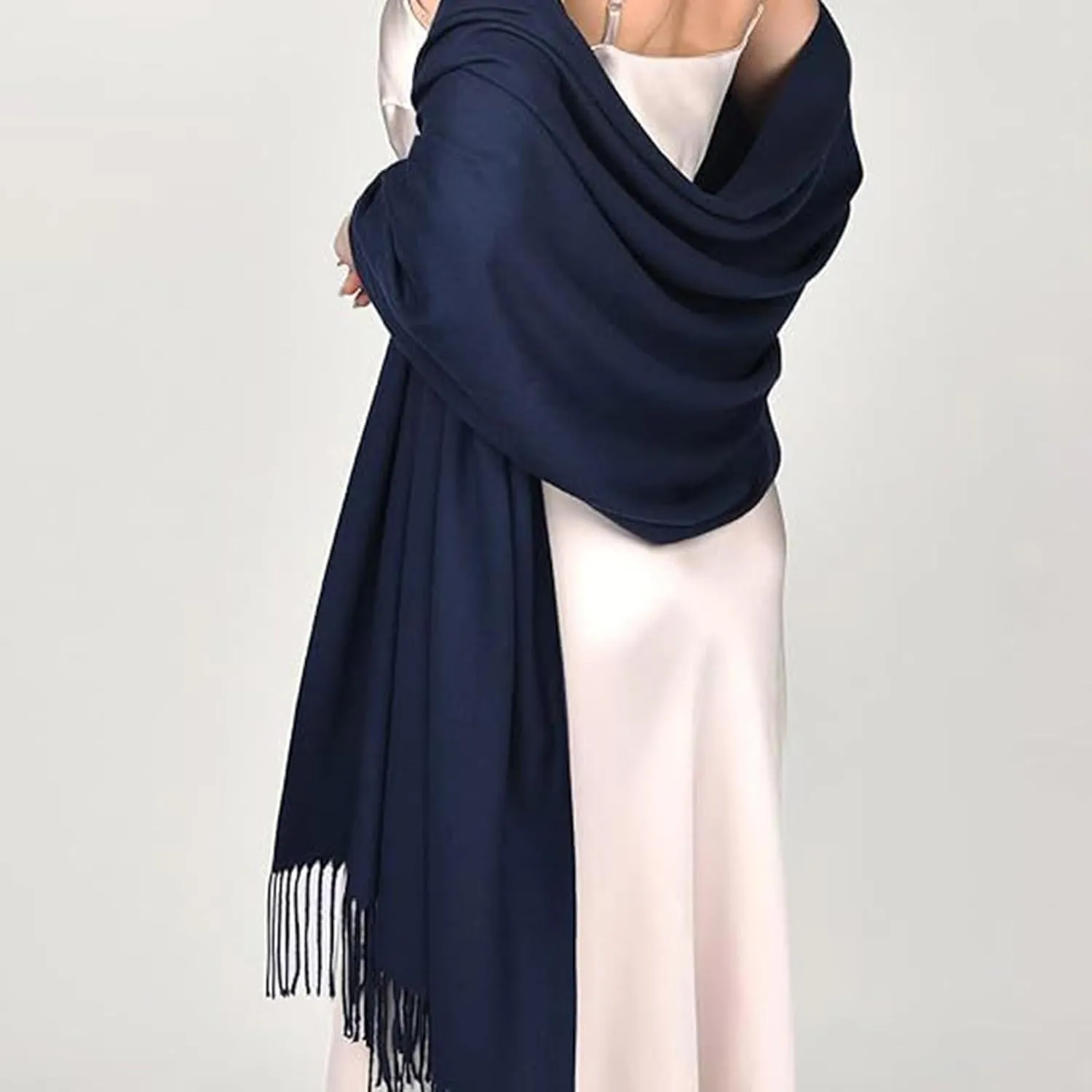 Oplxuo Shawls and Wraps for for Evening Dresses Winter Warm Scarf Cape Cover Up Tassel Hem Shawl Wraps for Women