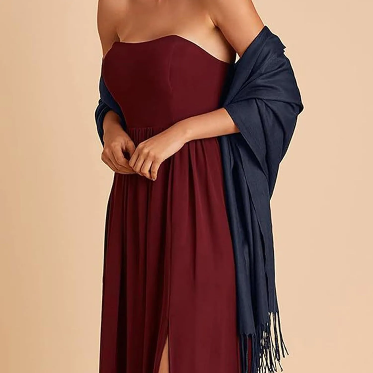 Oplxuo Shawls and Wraps for for Evening Dresses Winter Warm Scarf Cape Cover Up Tassel Hem Shawl Wraps for Women