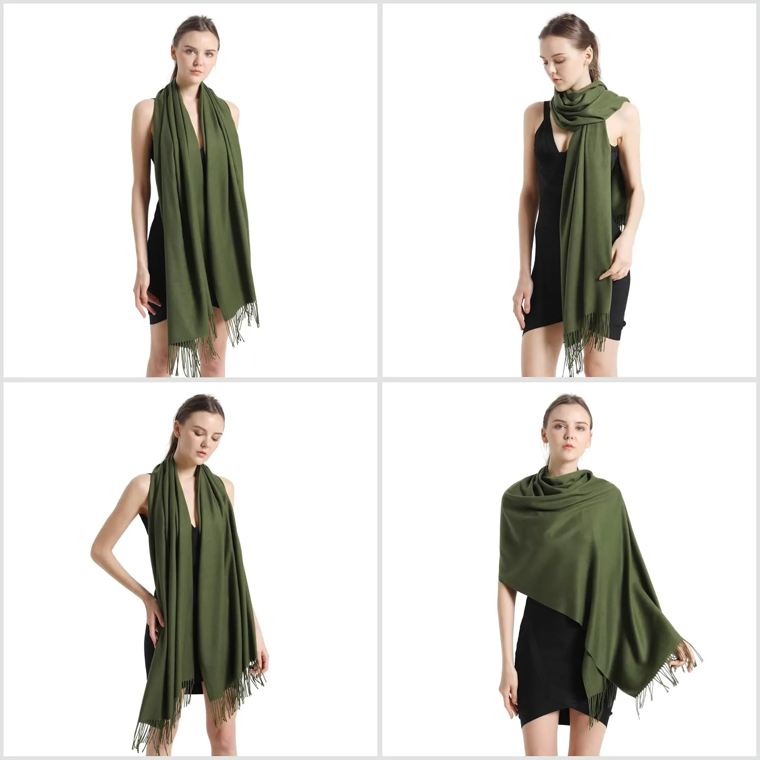Pashmina Scarf and Shawl - Soft Women Pashminas Wrap for Wedding Evening Party (20 Colors)