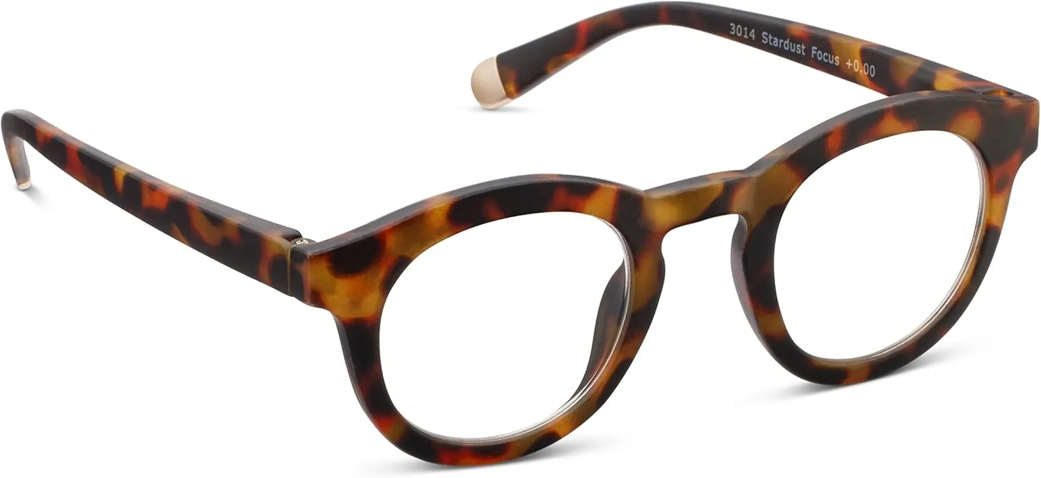 Peepers by PeeperSpecs Oprah's Favorite Women's Round Stardust Blue Light Blocking Reading Glasses and No Correction Eyewear